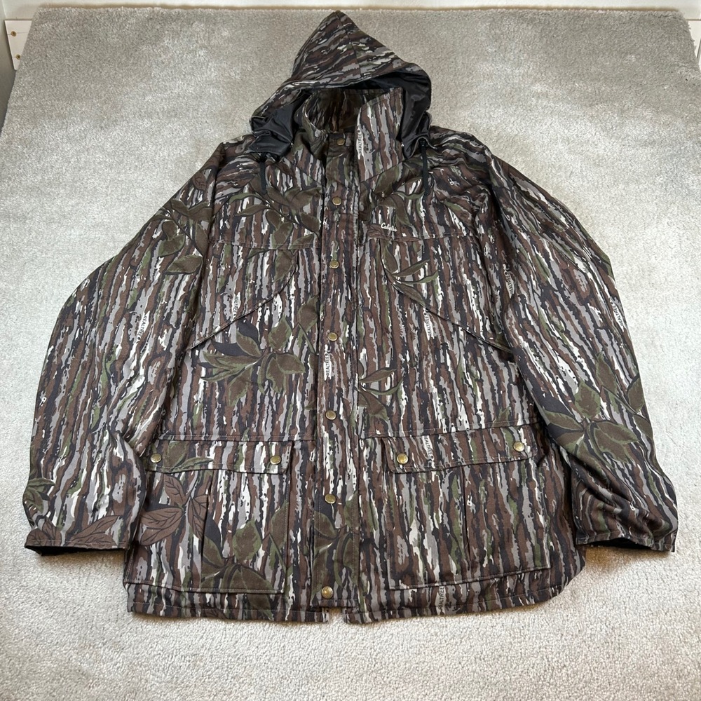 Vintage Cabela's Gore-Tex Hunting Parka Mens XL Brown Realtree Camo Made in USA